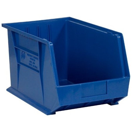 Bsc Preferred 18 x 11 x 10'' Blue Plastic Stack & Hang Bin Boxes, 4PK BUY00013995